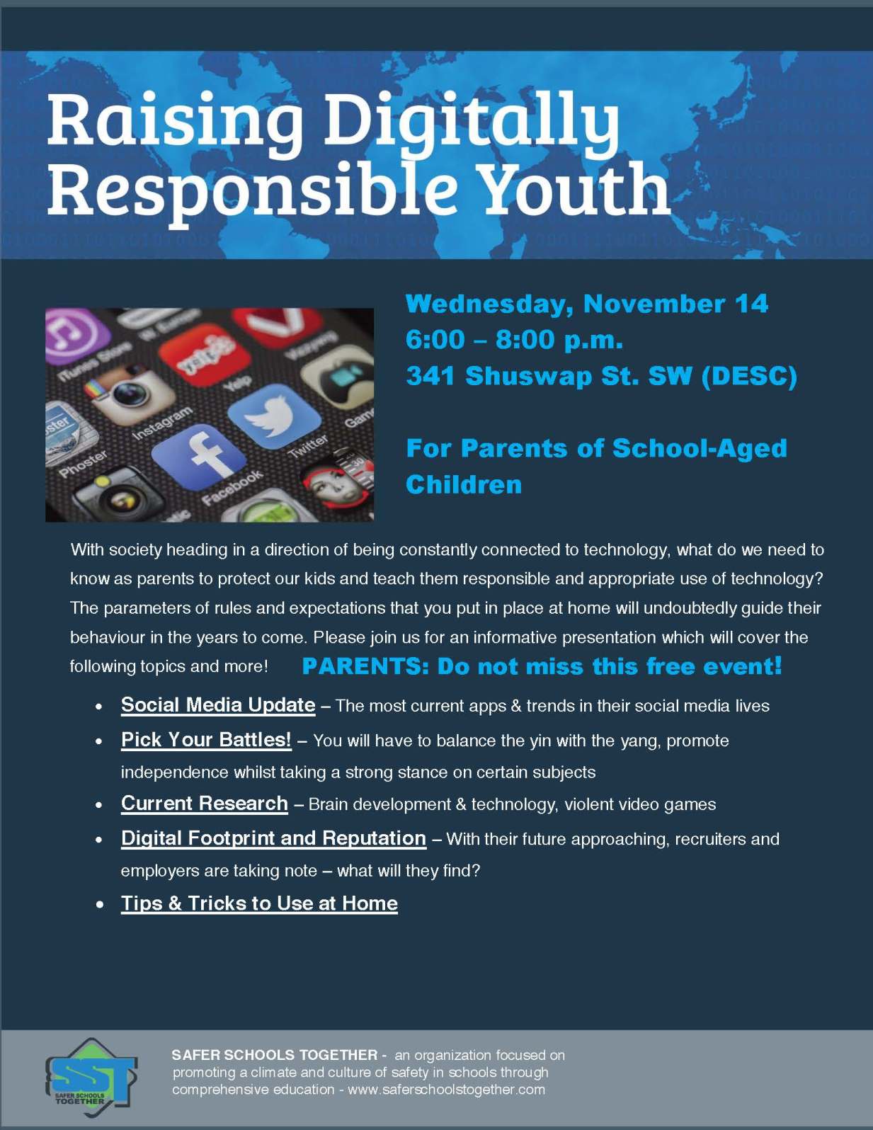 Parent Presentation Flyer - Fall 2018