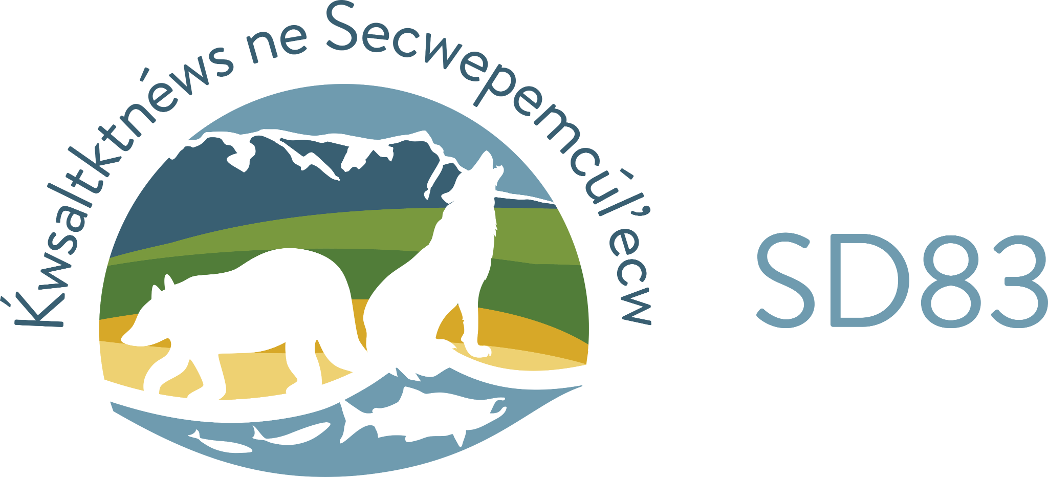 K̓wsaltktnéws ne Secwepemcúl'ecw logo
